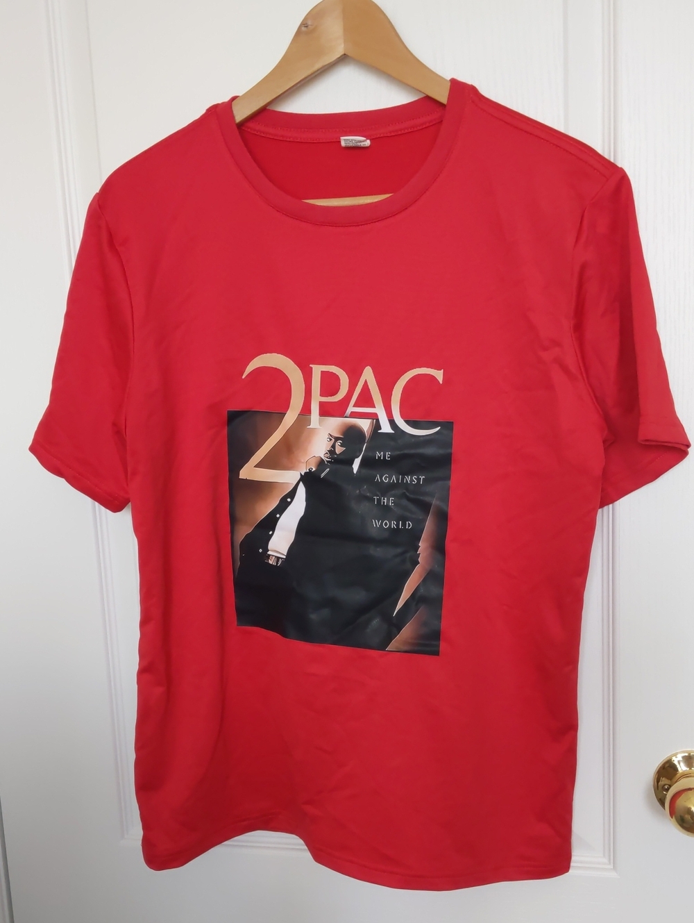 3/$30 Red Graphic Crewneck T-Shirt with Iconic Print